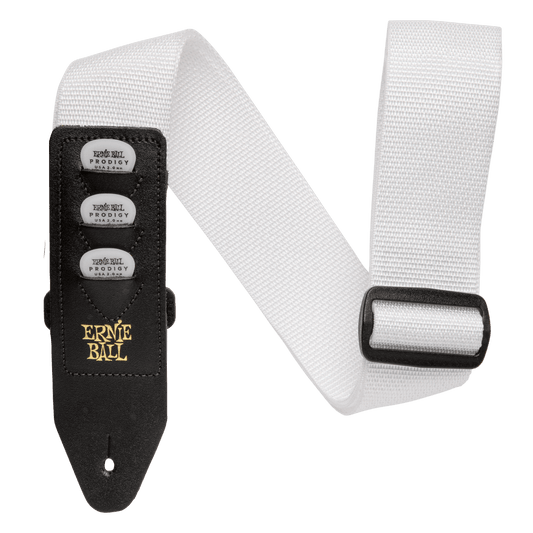 Ernie Ball White Pickholder Strap P04259