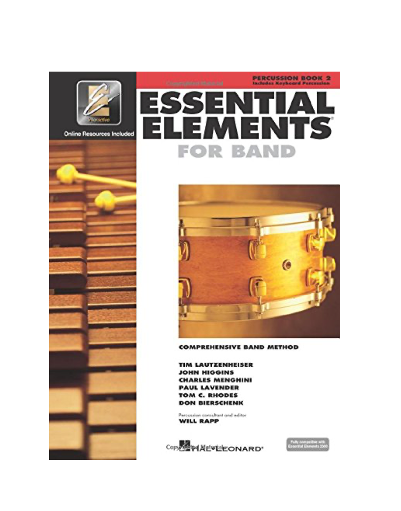 Essential Elements For Band Percussion Book 2