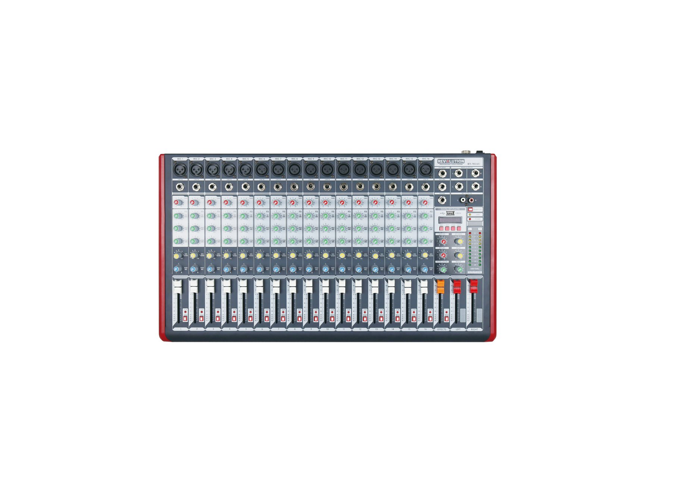 Revolution Professional Audio 16-Channel Mixer RV-M16U