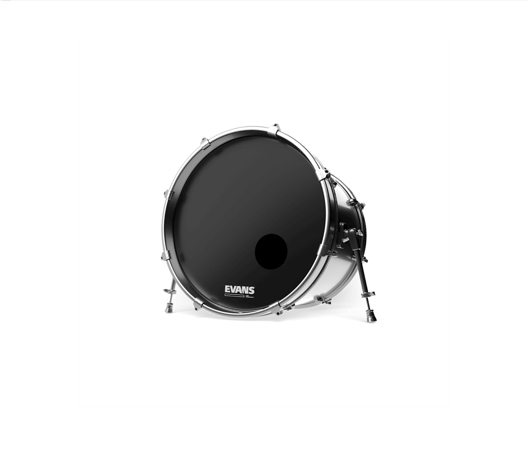 Evans EQ3 Reso Black 22" Bass Drumhead Bd22Rb