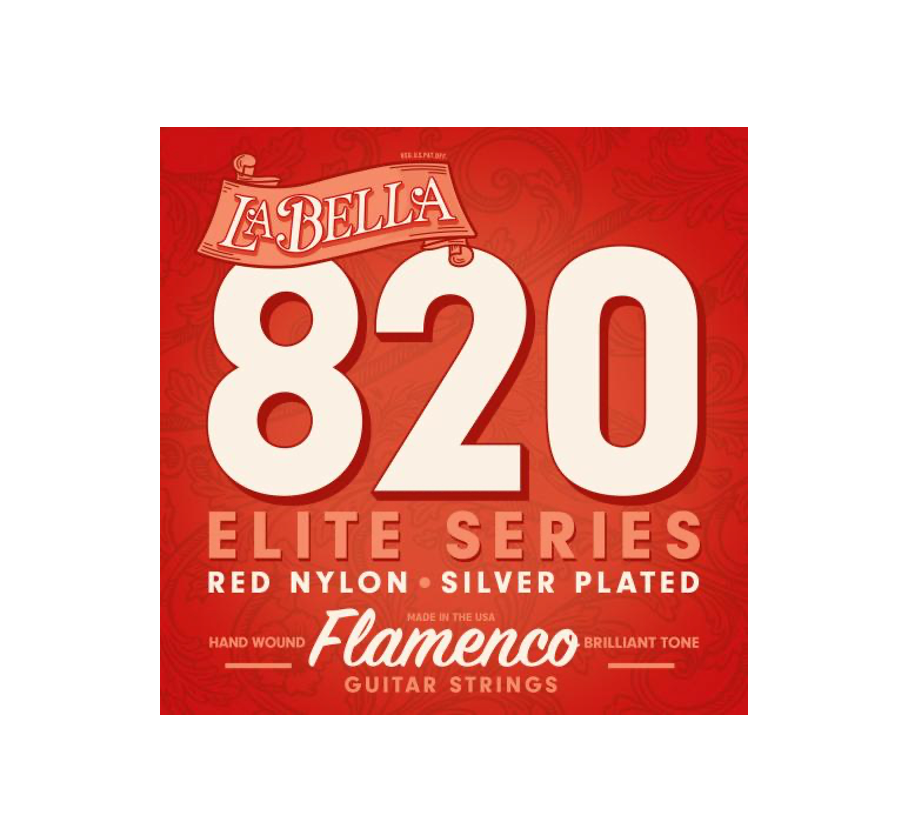 La Bella 820 Elite Serie Red Nylon Flamenco Guitar Strings