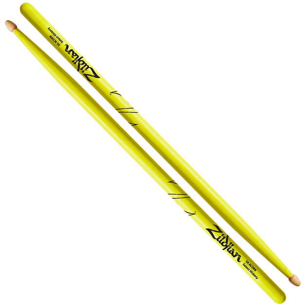 Zildjian 5A Acorn Neon Yellow Drumsticks Z5AACDGY